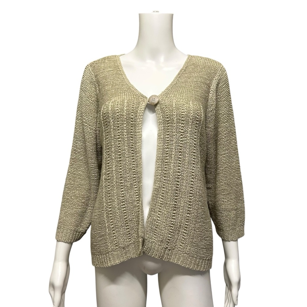 Reitmans Green One Button Knit Cardigan Size XL
